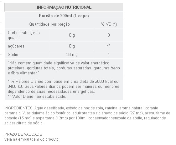 Refrigerante zero lata 350ml Coca Cola