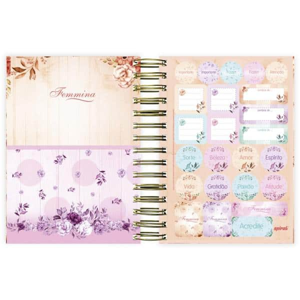 Agenda Di Ria Femmina Nude Folhas Spiral Fem Pt