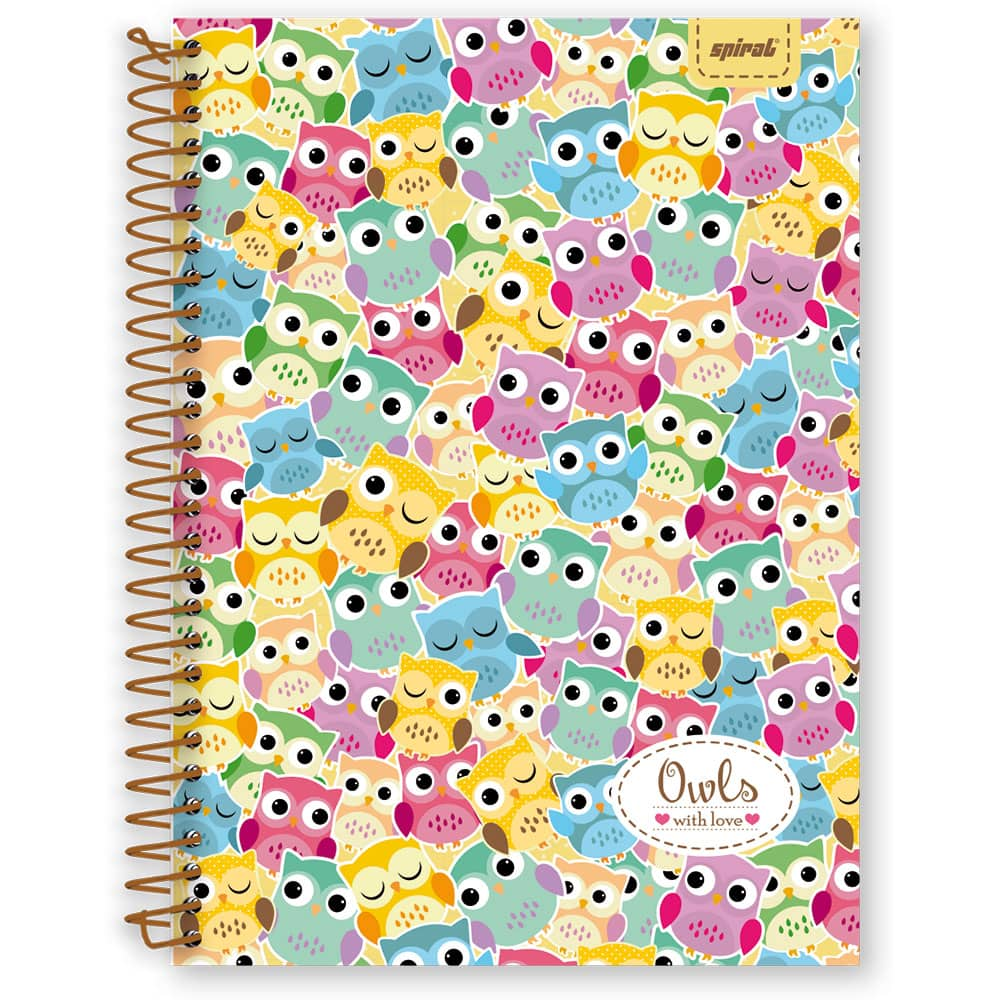 Caderno Universit Rio Capa Dura X Fls Corujinha Spiral