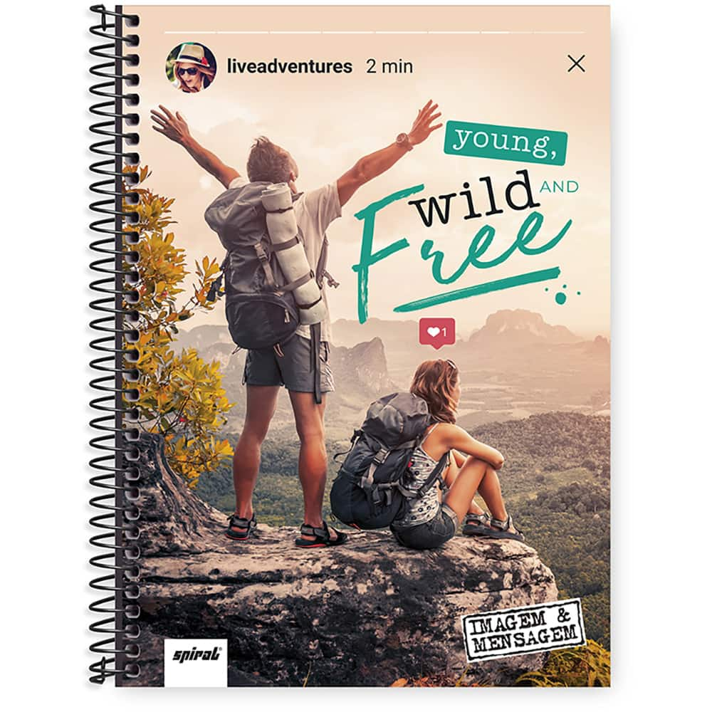 Caderno Universitário Capa Dura 1x1 96 fls Imagem Mensagem 20291