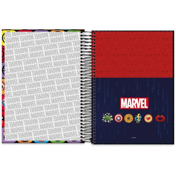 Caderno Universit Rio Capa Dura X Folhas Marvel Emoji Spiral