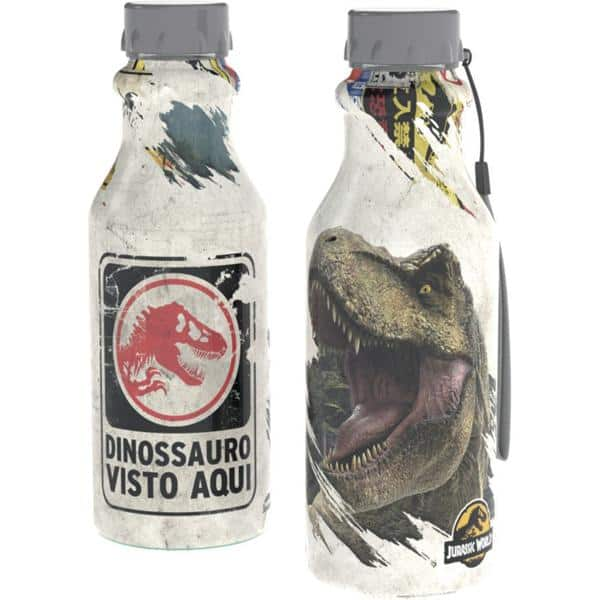 Garrafa escolar retrô Jurassic World 500ml 14716 Plasutil PT 1 UN