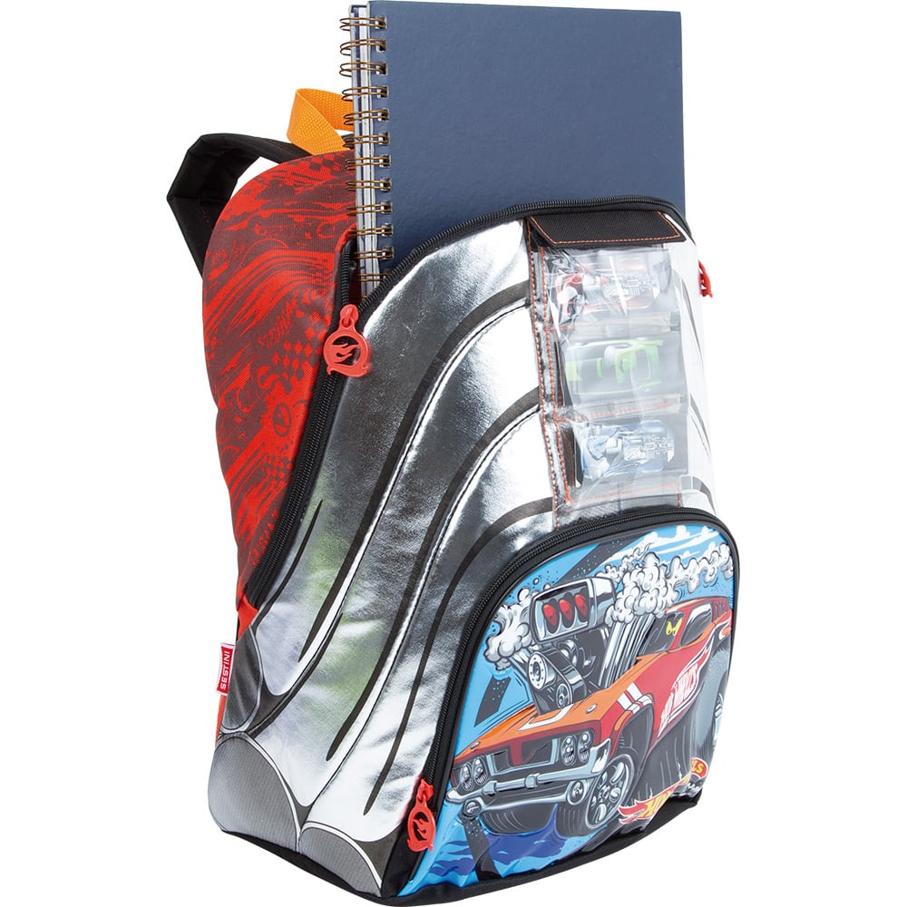 Mochila Poli G Hot Wheels 17Y 064526 00 Sestini PT 1 UN Escolar