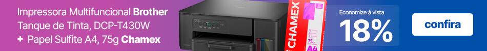 Impressora DCP-T430W Brother + Papel Chamex