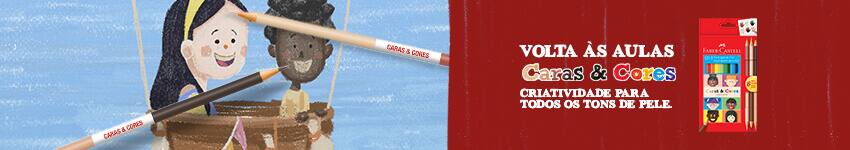 Volta às Aulas Caras & Cores - Lápis de Cor EcoLápis Caras e Cores 12 Cores + 6 Tons de Pele Faber-Castell 
