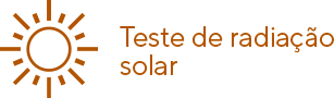 teste radiação solar