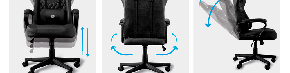 Cadeira Gamer, Preta, XL-3322 Bl, Up - CX 1 UN