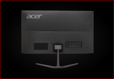 Monitor Acer visto de costas.