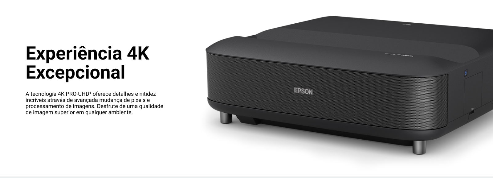 Projetor Laser EpiqVision Ultra LS650, Smart Streaming com Android TV, Bluetooth, Bivolt, Preto, V11HB07120, Epson - CX 1 UN