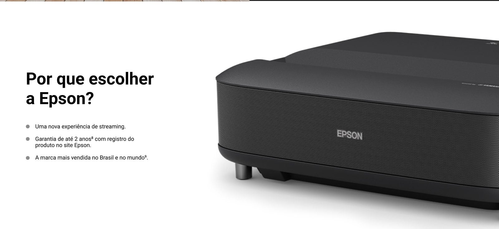 Projetor Laser EpiqVision Ultra LS650, Smart Streaming com Android TV, Bluetooth, Bivolt, Preto, V11HB07120, Epson - CX 1 UN