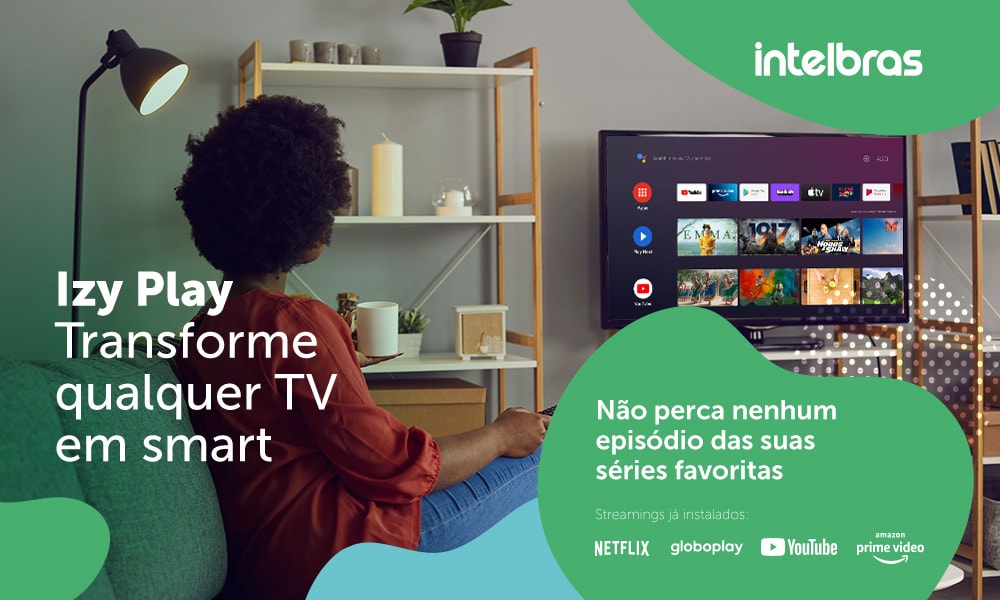 Smart Box Android TV, Izy Play, 4143011, Intelbras - CX 1 UN