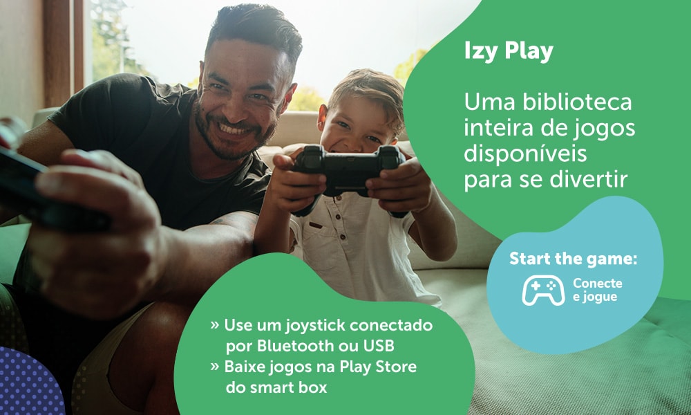 Smart Box Android TV, Izy Play, 4143011, Intelbras - CX 1 UN