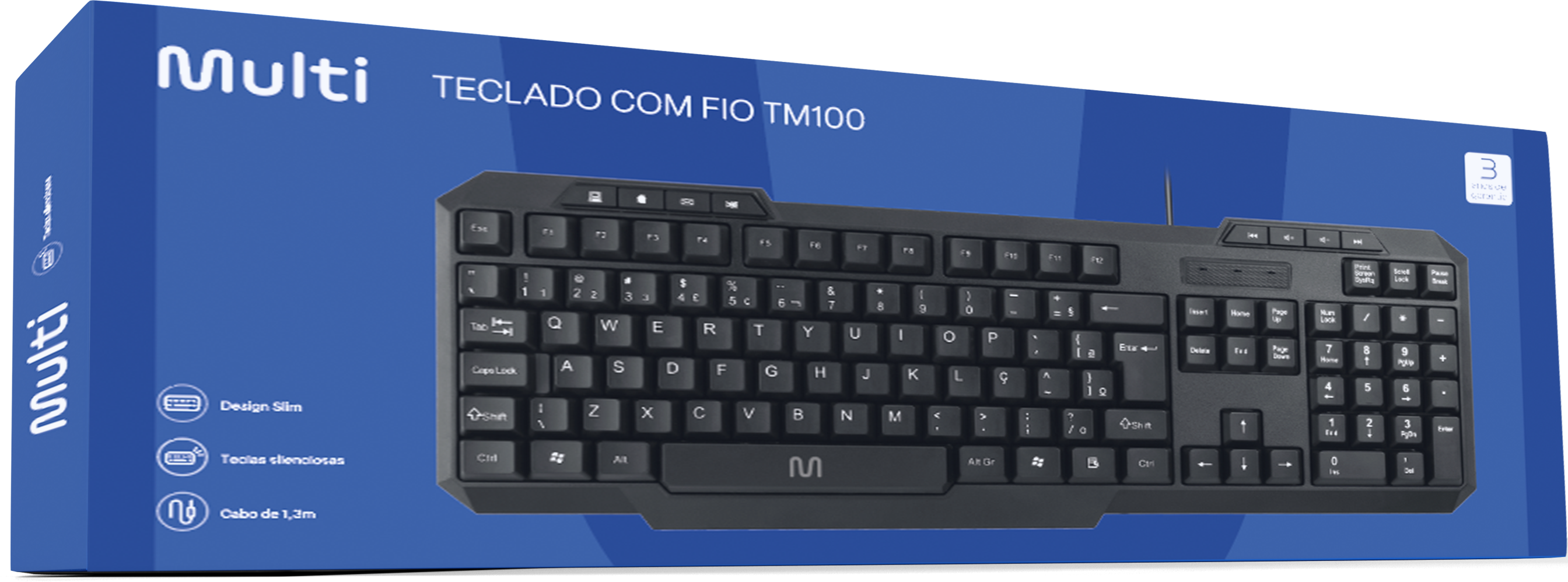 Conteúdo da Embalagem Teclado com Fio Multi