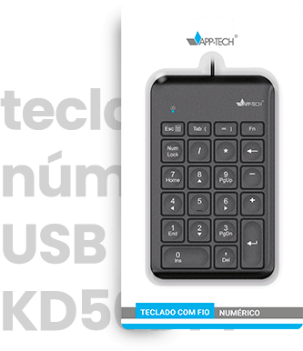 Teclado e Mouse App-tech com fio, Preto, KMF100, App-tech - CX 1 UN 