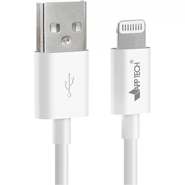 Cabo USB para iPhone, Lightning, Certificado Apple, 1,5m, Branco, App-tech 