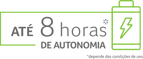 Ícone Até 7h de autonomia dependendo do uso