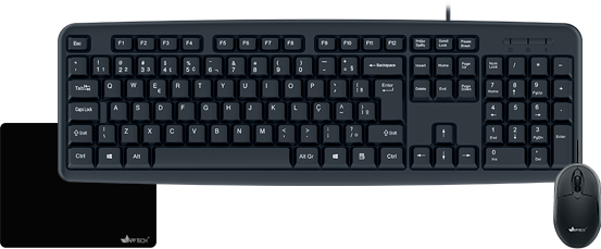 Teclado USB, ABNT2, Preto, KF200, App-tech - CX 1 UN 