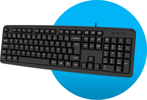 Teclado USB, ABNT2, Preto, KF200, App-tech - CX 1 UN