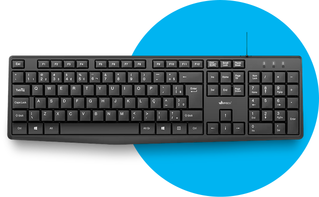 Teclado USB, ABNT2, Preto, KF200, App-tech - CX 1 UN 