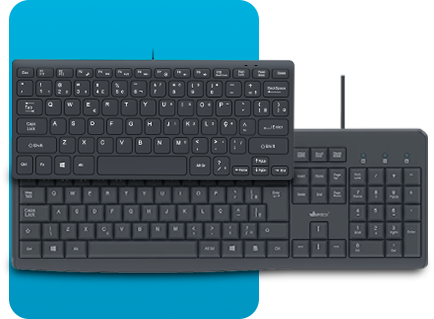 Teclado USB, ABNT2, Preto, KF200, App-tech - CX 1 UN 