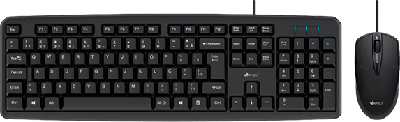 Teclado e Mouse App-tech com fio, Preto, KMF100, App-tech - CX 1 UN 