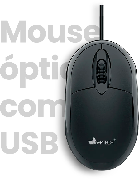 Mouse óptico com fio USB