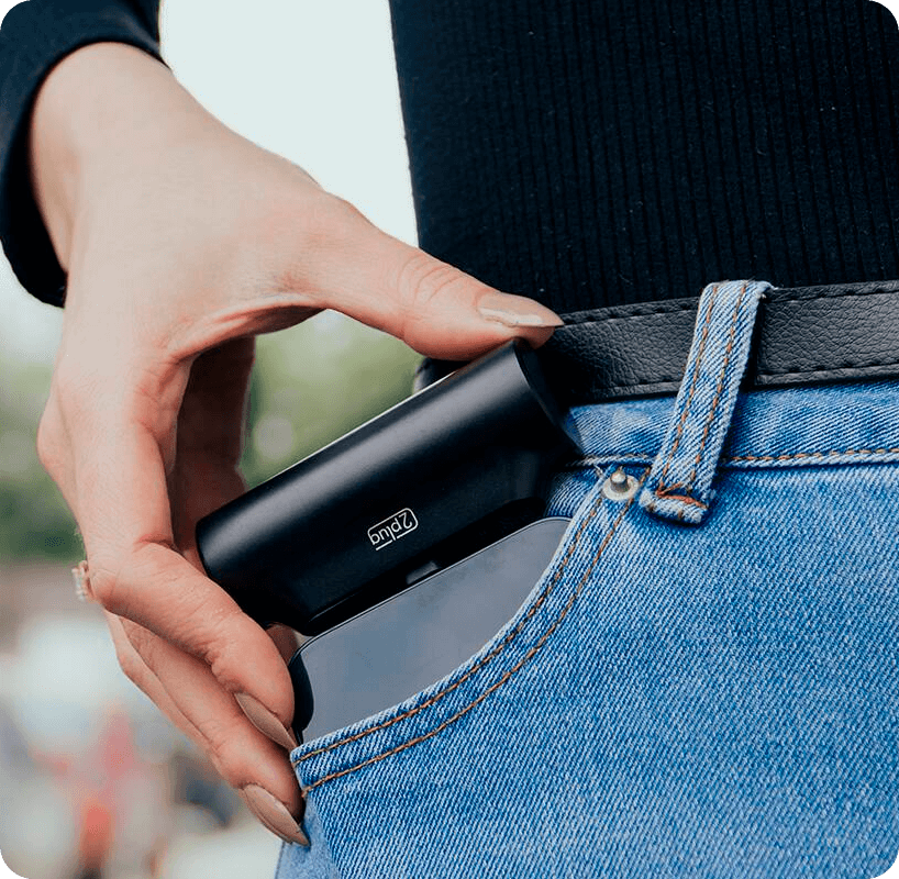 Carregador no bolso