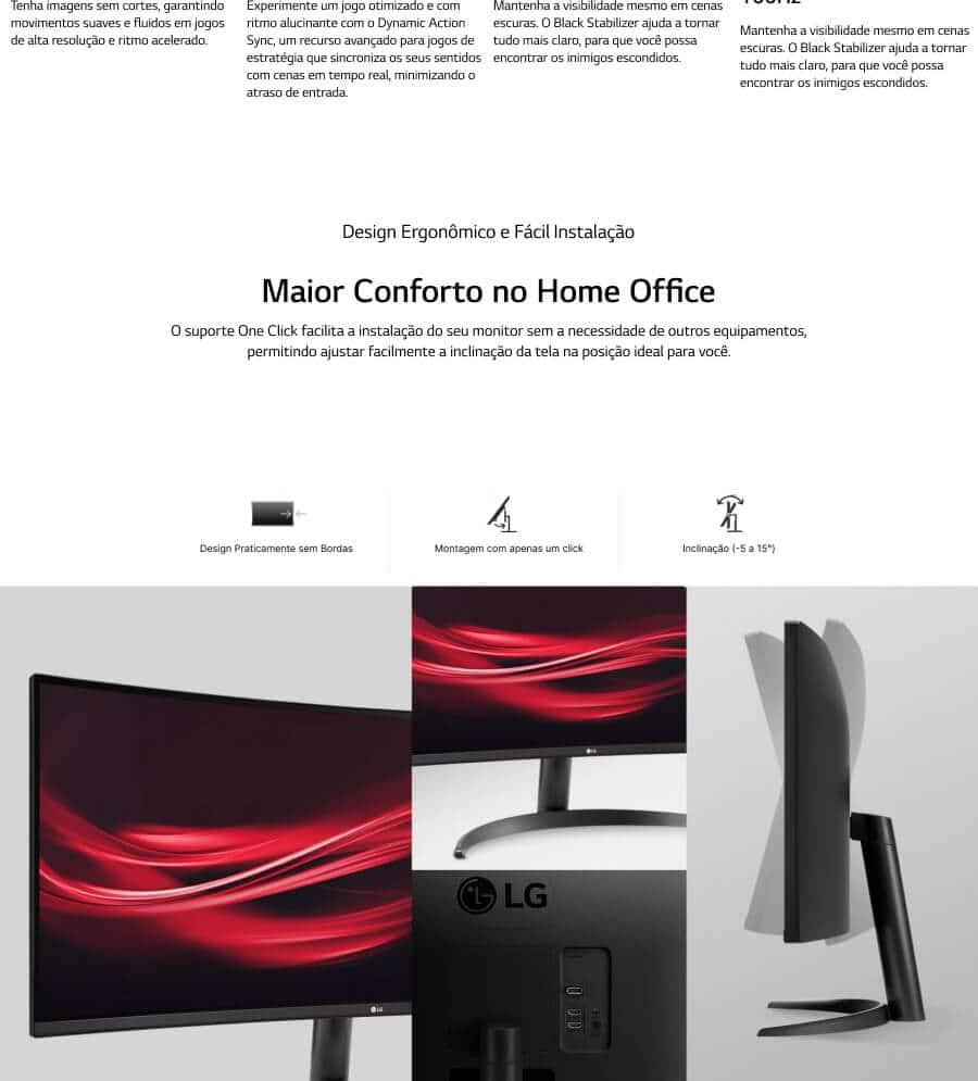 Monitor LED 34 VA ultrawide vurvo 5ms 100Hz 34WR50QC-B Lg CX 1 UN