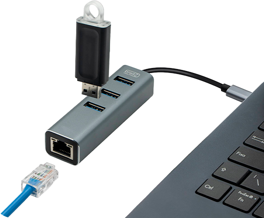 HUB USB 4 em 1