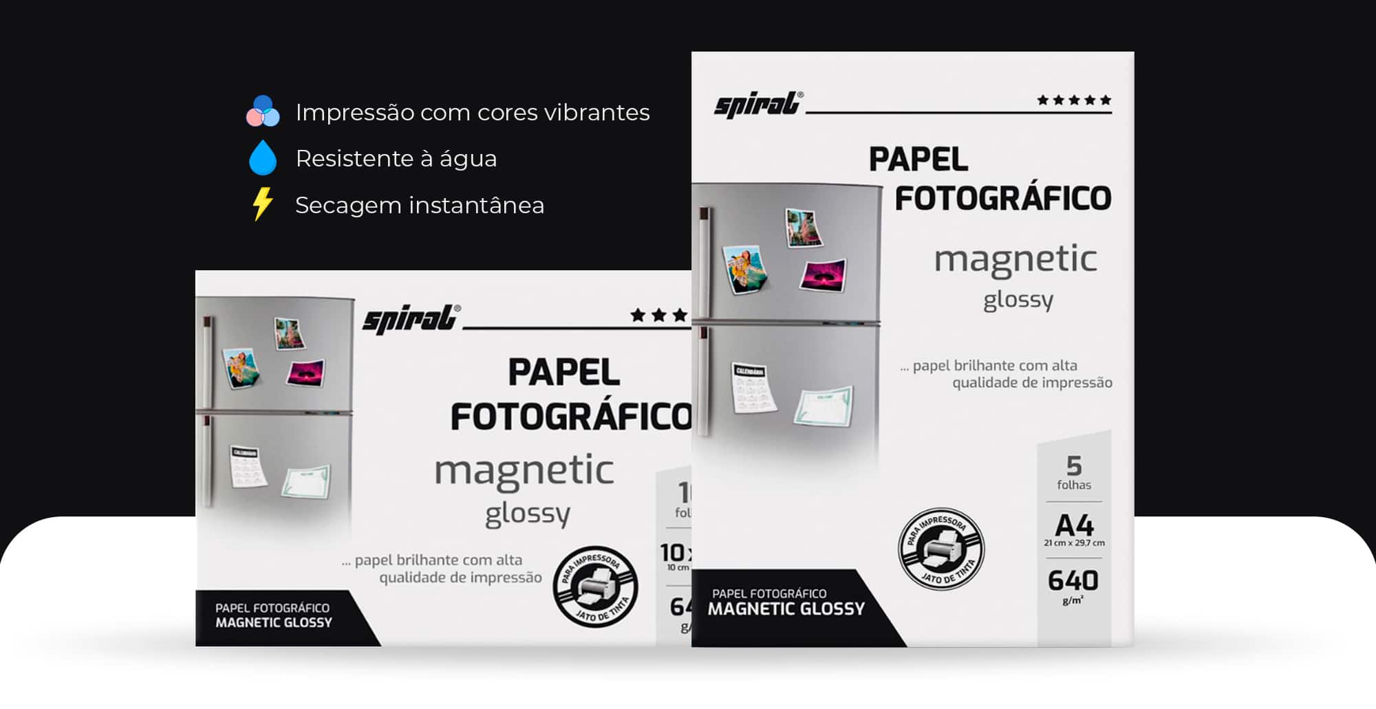 Papel Fotográfico Glossy Magnético - Spiral