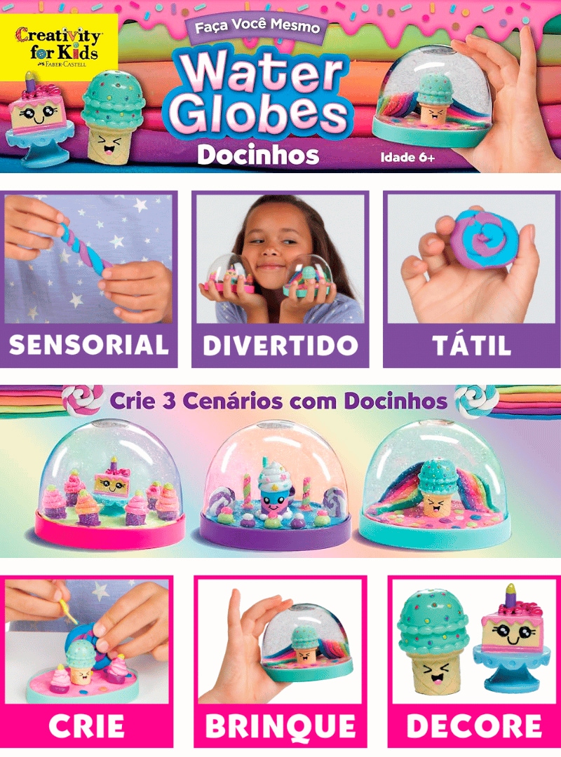 Globo de Água Docinhos, Brinquedo Criativo para crianças a partir de 6 anos, Creativity For Kids, Faber-Castell -