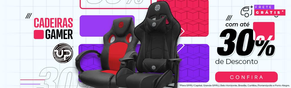 Cadeiras Gamer UP com até 30% OFF