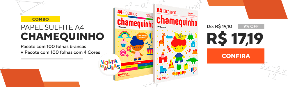 Combo Papel Sulfite Chamequinho