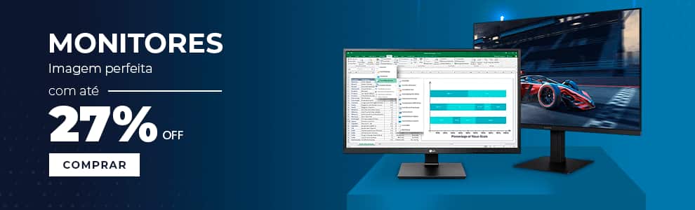 Monitores até 27% OFF