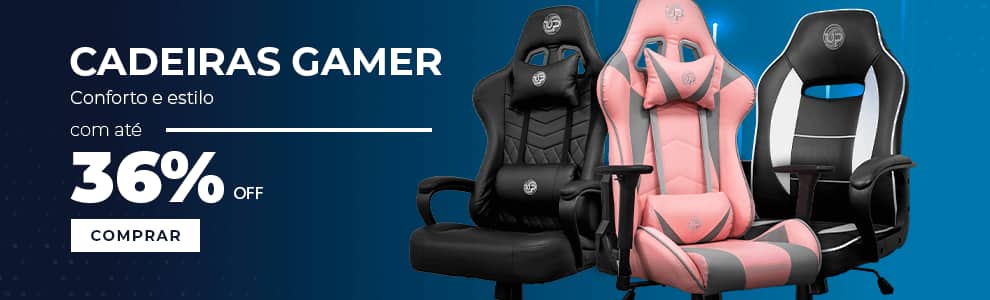 Cadeiras Gamer até 36%