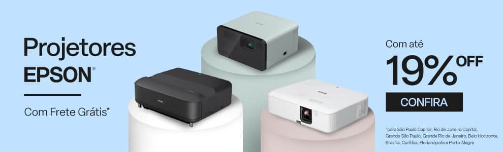 Projetores Epson com até 19%