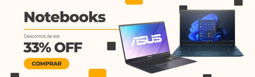 Link para a página de Notebooks com até 33% de desconto