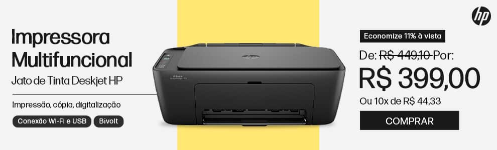 Impressora Multifuncional HP Jato de Tinta Deskjet com 11% de desconto à vista