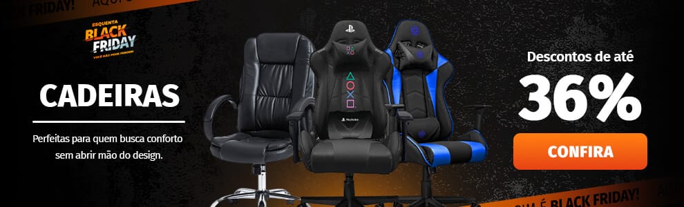 Cadeiras com até 36% OFF