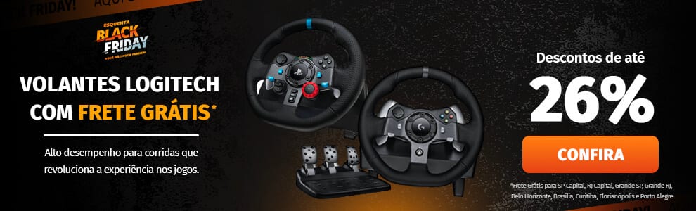 Volantes Logitech com até 26%