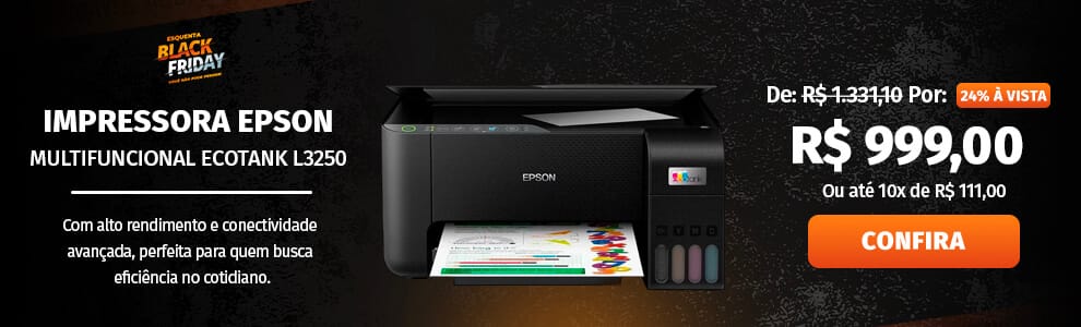 Impressora Ecotank L3250 com 24% à vista