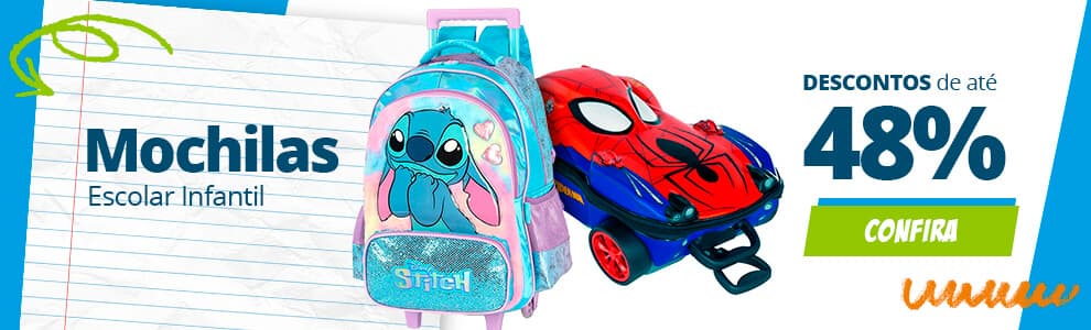 Mochila Escolar Infantil (até 48% Off)