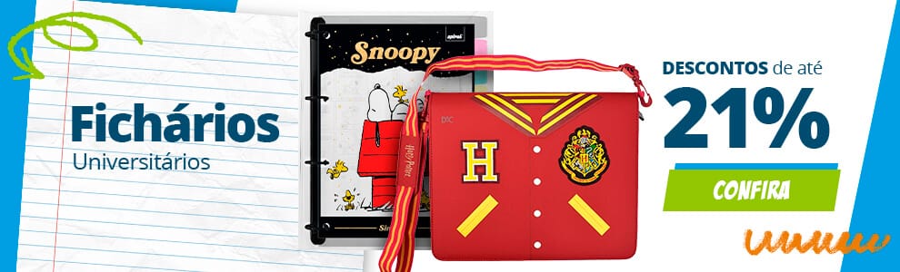 Fichários Universitários (até 21% OFF)