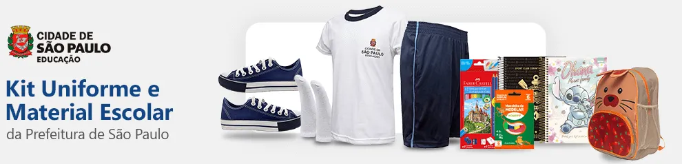 Kit Uniforme e Material Escolar da Prefeitura de São Paulo com parceira com a Kalunga