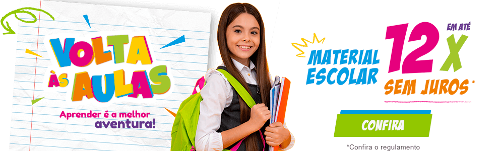 Volta às Aulas com até 55% OFF