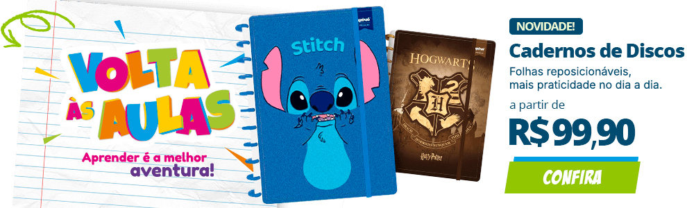Cadernos de Disco a partir de R$ 99,90