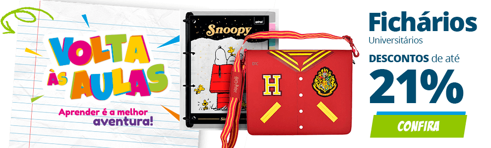 Fichários com até 21% OFF