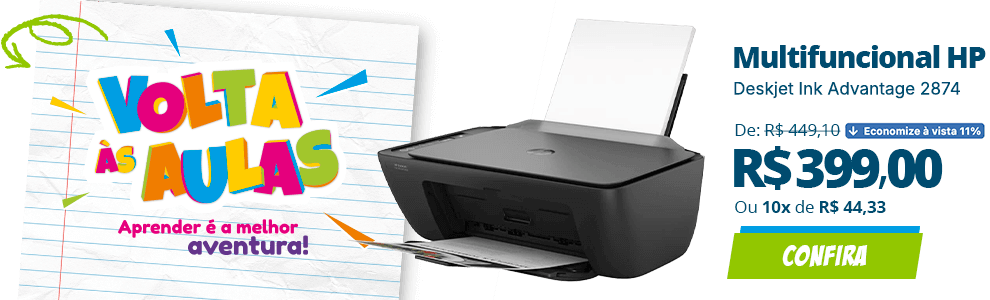 Multifuncional Deskjet Ink Advantage 2874 HP com até 40% OFF