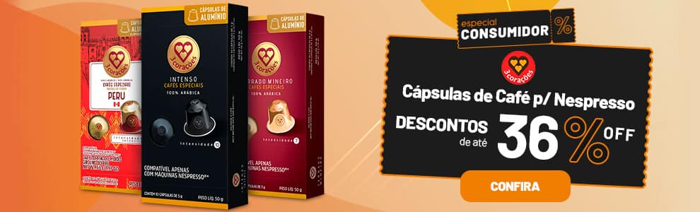 Café Três Corações com até 36% OFF