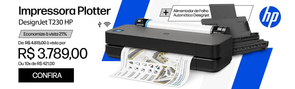 Impressora Plotter DesignJet T230 HP